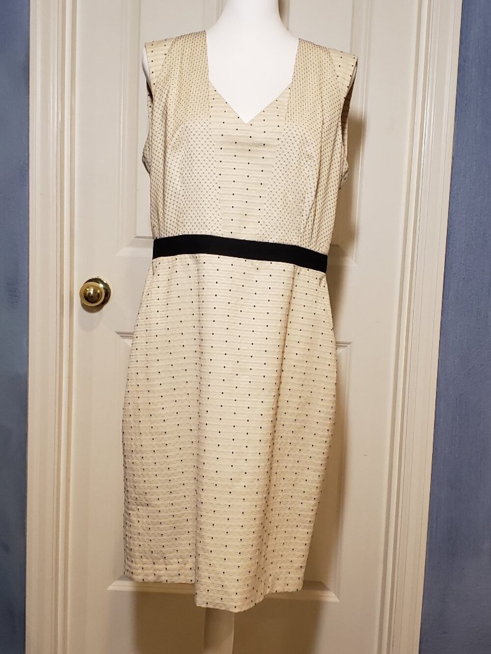 Piazza Sempione Italian Dress cream color, US size 14